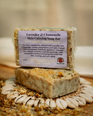 SKIN CALMING BAR with Lavender and Chamomile.